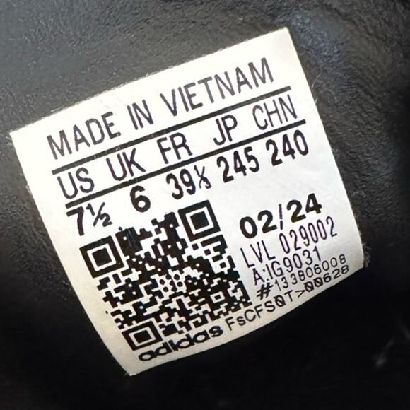 Adidas Women’s Samba Shoes Black Sz 7.5 - Picture 5 of 6